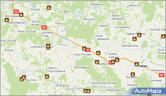 mapa Budki Petrykowskie, Budki Petrykowskie na mapie Targeo