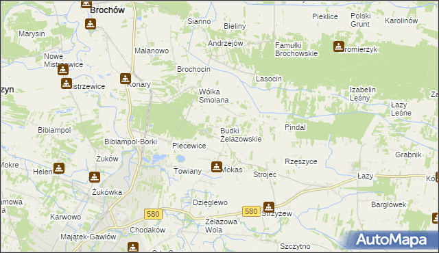 mapa Budki Żelazowskie, Budki Żelazowskie na mapie Targeo