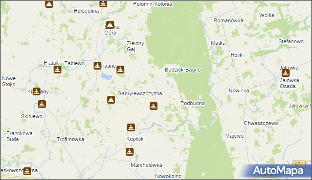 mapa Budno gmina Janów, Budno gmina Janów na mapie Targeo