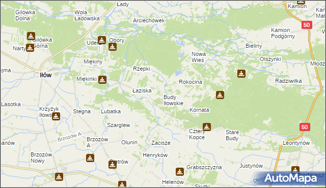 mapa Budy Iłowskie, Budy Iłowskie na mapie Targeo