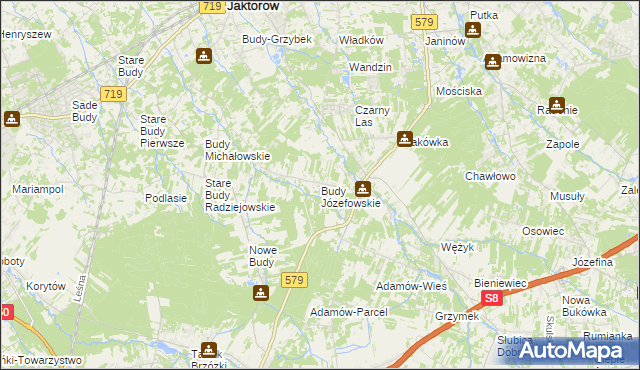 mapa Budy Józefowskie, Budy Józefowskie na mapie Targeo