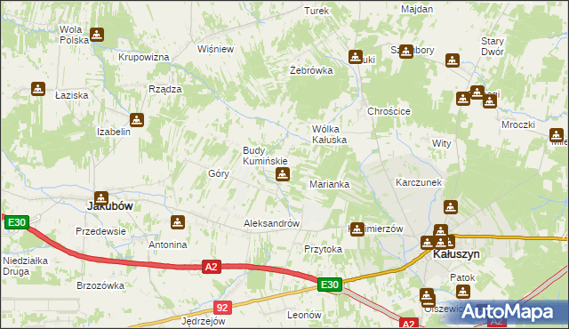 mapa Budy Przytockie, Budy Przytockie na mapie Targeo