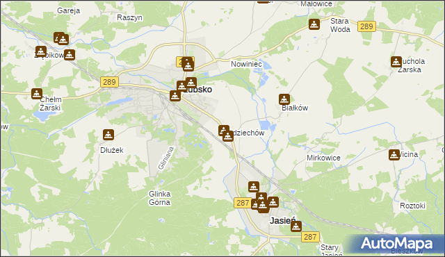 mapa Budziechów, Budziechów na mapie Targeo