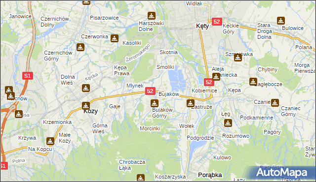 mapa Bujaków, Bujaków na mapie Targeo