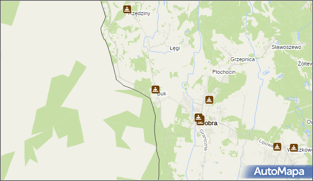 mapa Buk gmina Dobra (Szczecińska), Buk gmina Dobra (Szczecińska) na mapie Targeo