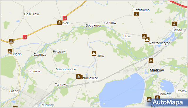 mapa Buków gmina Żarów, Buków gmina Żarów na mapie Targeo