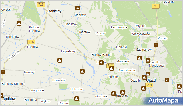 mapa Buków-Parcel, Buków-Parcel na mapie Targeo