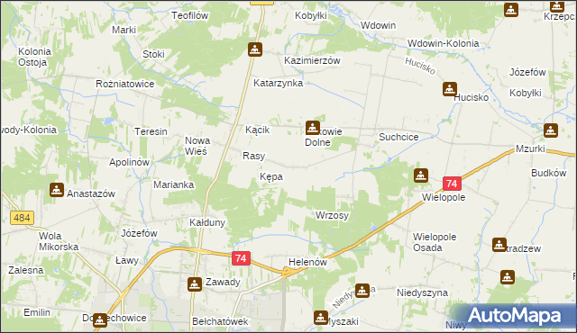 mapa Bukowie Górne, Bukowie Górne na mapie Targeo