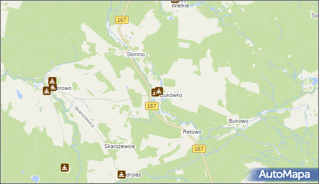 mapa Bukówko, Bukówko na mapie Targeo