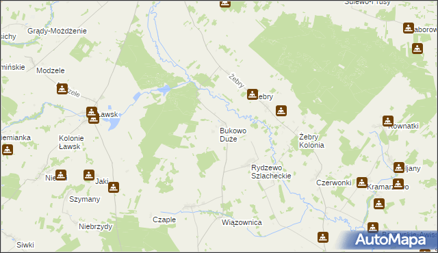 mapa Bukowo Duże, Bukowo Duże na mapie Targeo