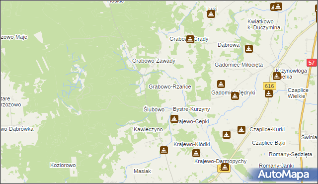 mapa Bystre-Chrzany, Bystre-Chrzany na mapie Targeo