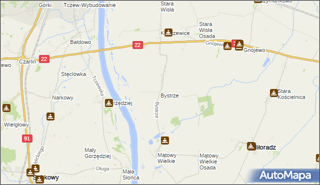 mapa Bystrze, Bystrze na mapie Targeo