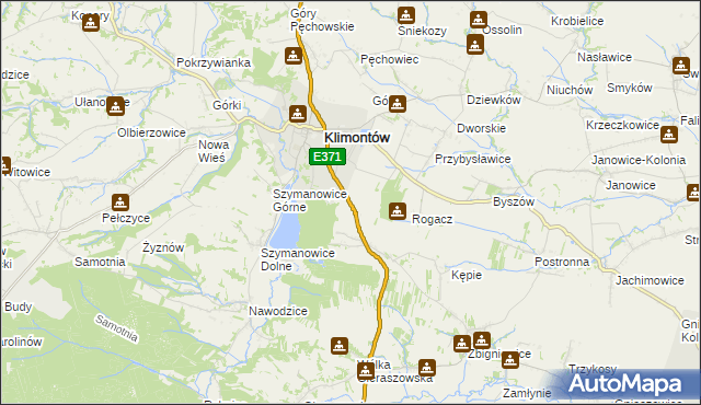 mapa Byszówka, Byszówka na mapie Targeo