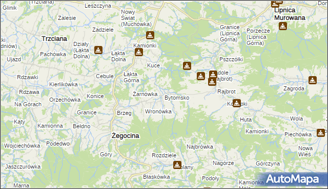 mapa Bytomsko, Bytomsko na mapie Targeo