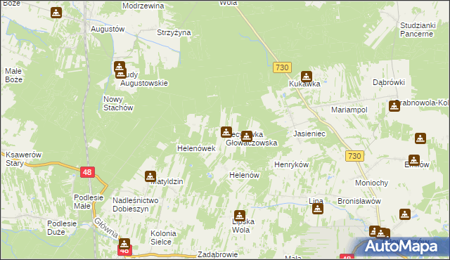 mapa Cecylówka Głowaczowska, Cecylówka Głowaczowska na mapie Targeo