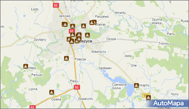 mapa Ceglarki, Ceglarki na mapie Targeo