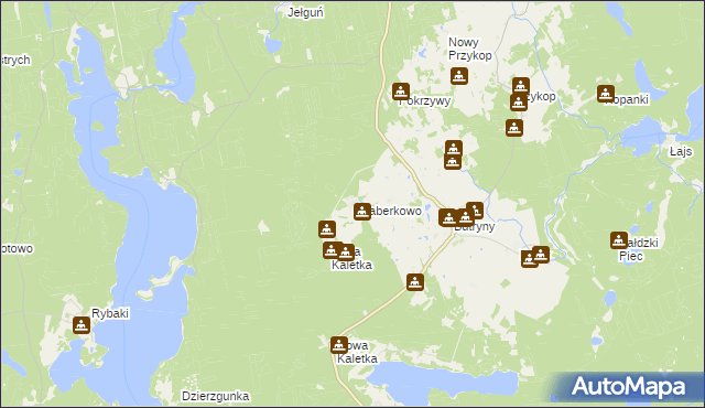 mapa Chaberkowo, Chaberkowo na mapie Targeo