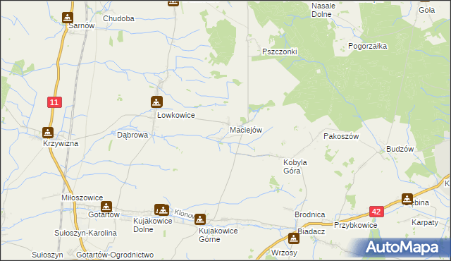 mapa Chałupska gmina Kluczbork, Chałupska gmina Kluczbork na mapie Targeo