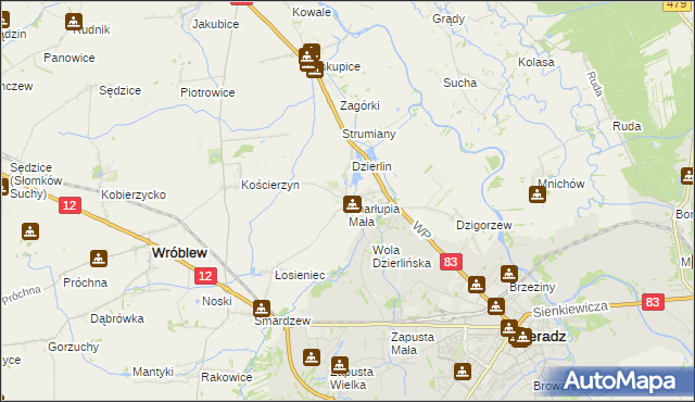 mapa Charłupia Mała, Charłupia Mała na mapie Targeo