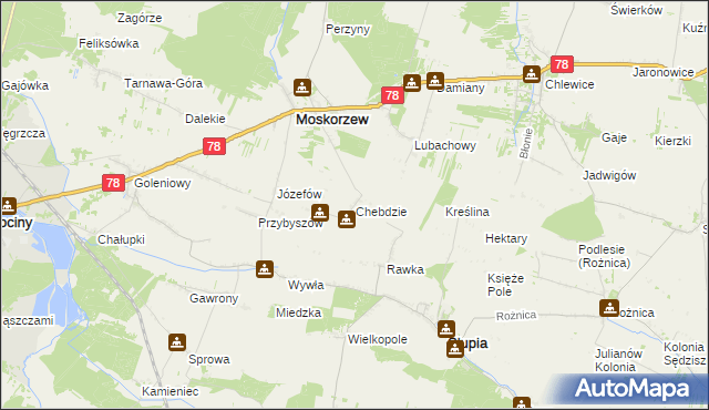 mapa Chebdzie, Chebdzie na mapie Targeo