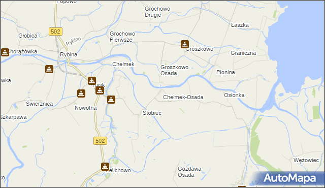 mapa Chełmek-Osada, Chełmek-Osada na mapie Targeo