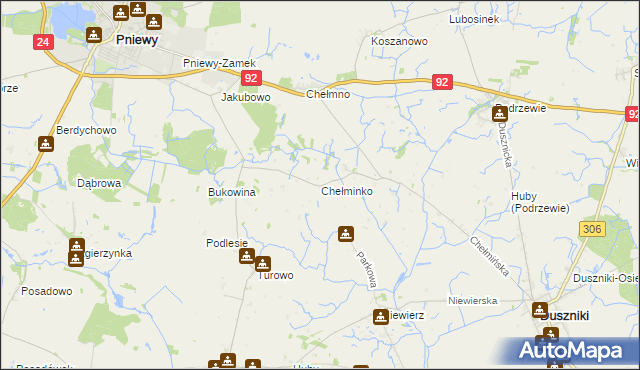 mapa Chełminko, Chełminko na mapie Targeo