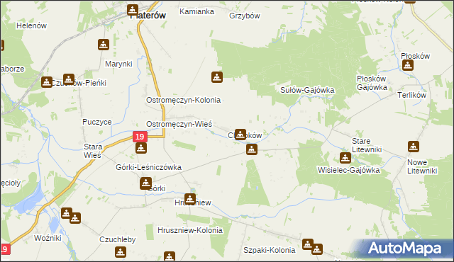 mapa Chłopków gmina Platerów, Chłopków gmina Platerów na mapie Targeo
