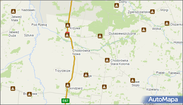 mapa Chodorówka Stara, Chodorówka Stara na mapie Targeo