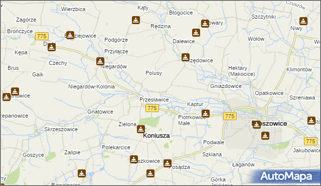 mapa Chorążyce, Chorążyce na mapie Targeo