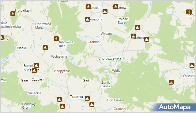 mapa Choroszczynka, Choroszczynka na mapie Targeo