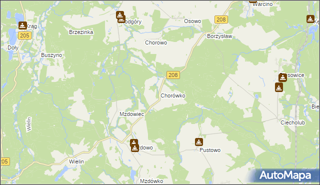 mapa Chorówko, Chorówko na mapie Targeo