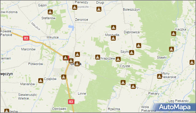 mapa Chrapczew, Chrapczew na mapie Targeo