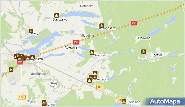 mapa Chrapów, Chrapów na mapie Targeo