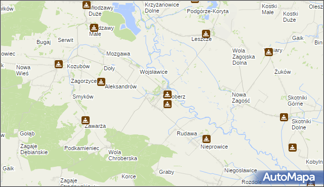 mapa Chroberz, Chroberz na mapie Targeo