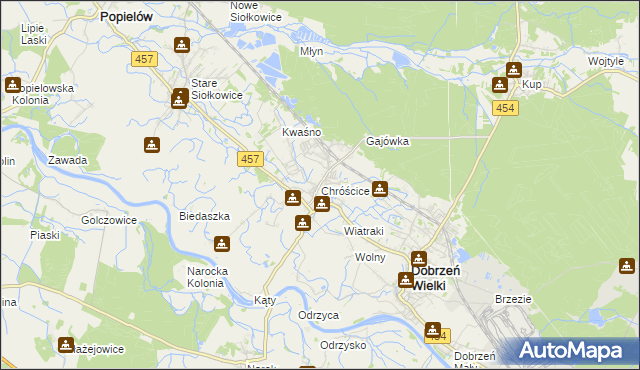 mapa Chróścice, Chróścice na mapie Targeo