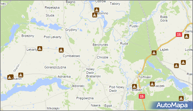 mapa Chrośle, Chrośle na mapie Targeo