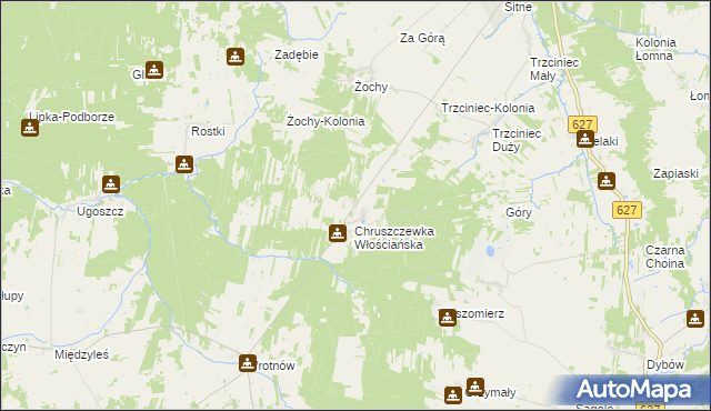 mapa Chruszczewka Szlachecka, Chruszczewka Szlachecka na mapie Targeo