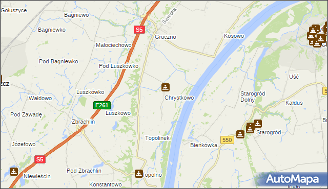 mapa Chrystkowo, Chrystkowo na mapie Targeo