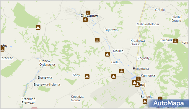 mapa Chrzanów-Kolonia, Chrzanów-Kolonia na mapie Targeo