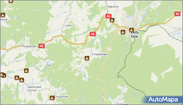 mapa Chwalisław, Chwalisław na mapie Targeo