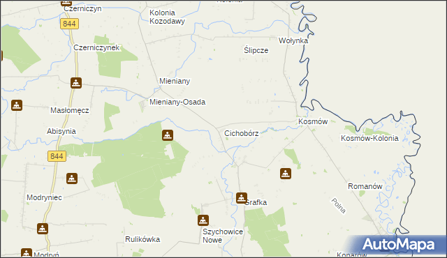 mapa Cichobórz, Cichobórz na mapie Targeo