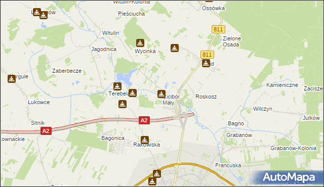 mapa Cicibór Mały, Cicibór Mały na mapie Targeo