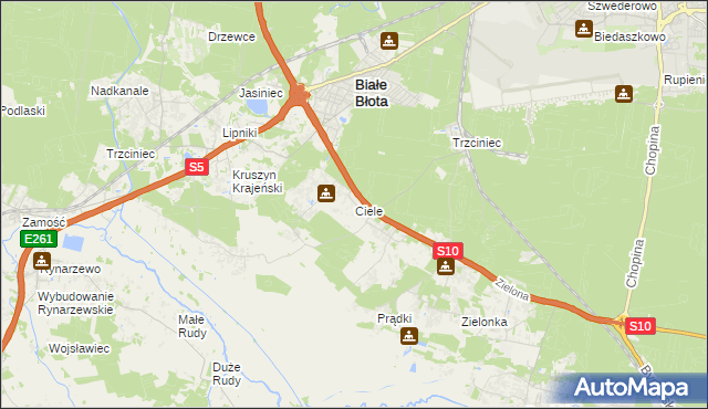 mapa Ciele, Ciele na mapie Targeo