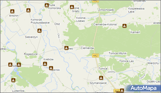 mapa Ciemierów, Ciemierów na mapie Targeo