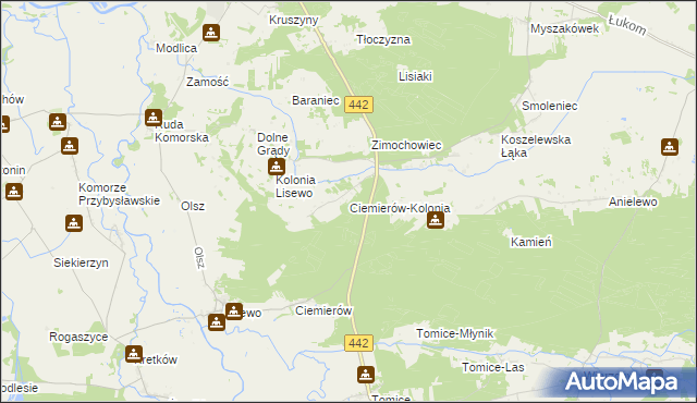 mapa Ciemierów-Kolonia, Ciemierów-Kolonia na mapie Targeo