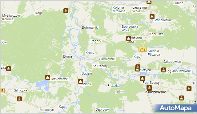 mapa Ciemiętniki, Ciemiętniki na mapie Targeo