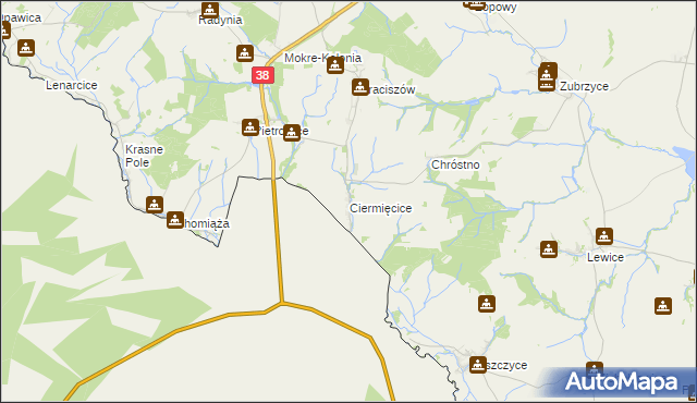 mapa Ciermięcice, Ciermięcice na mapie Targeo