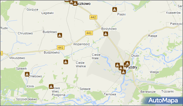 mapa Cieśle Małe, Cieśle Małe na mapie Targeo