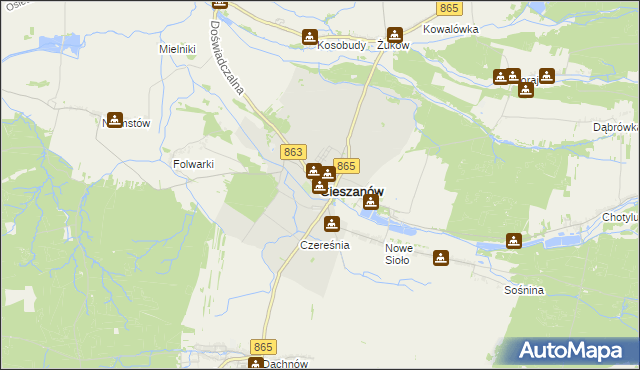 mapa Cieszanów, Cieszanów na mapie Targeo