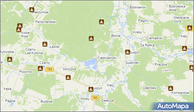 mapa Ciężkowiczki, Ciężkowiczki na mapie Targeo